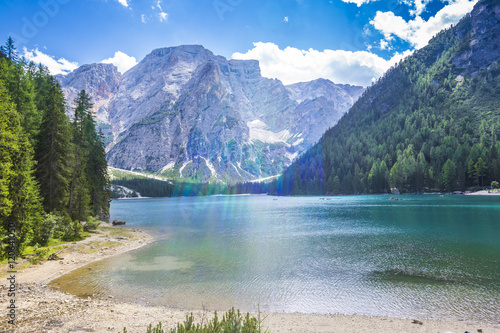 Südtirol, Pragser Wildsee mit Seekofel photo