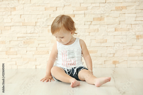Stylishly dressed little gi...