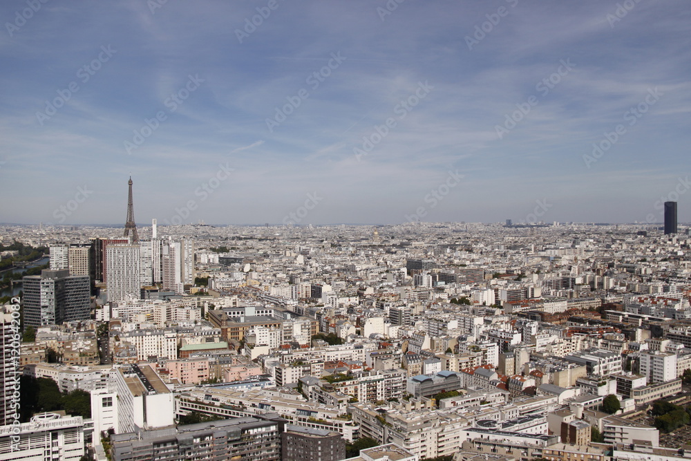 Panorama urbain à Paris, vue aérienne Panorama urbain à Paris, vue aérienne