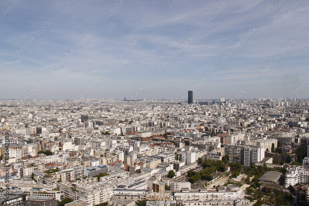 Panorama urbain à Paris, vue aérienne Panorama urbain à Paris, vue aérienne