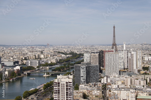 Panorama urbain à Paris, vue aérienne 