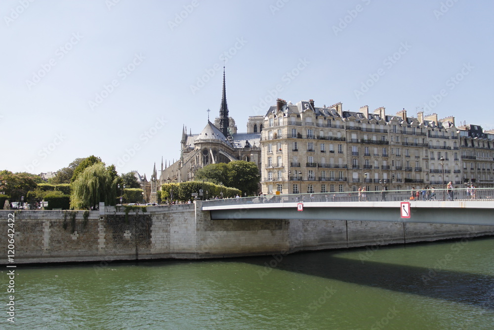 Naklejka premium Pont Saint Louis sur la Seine à Paris