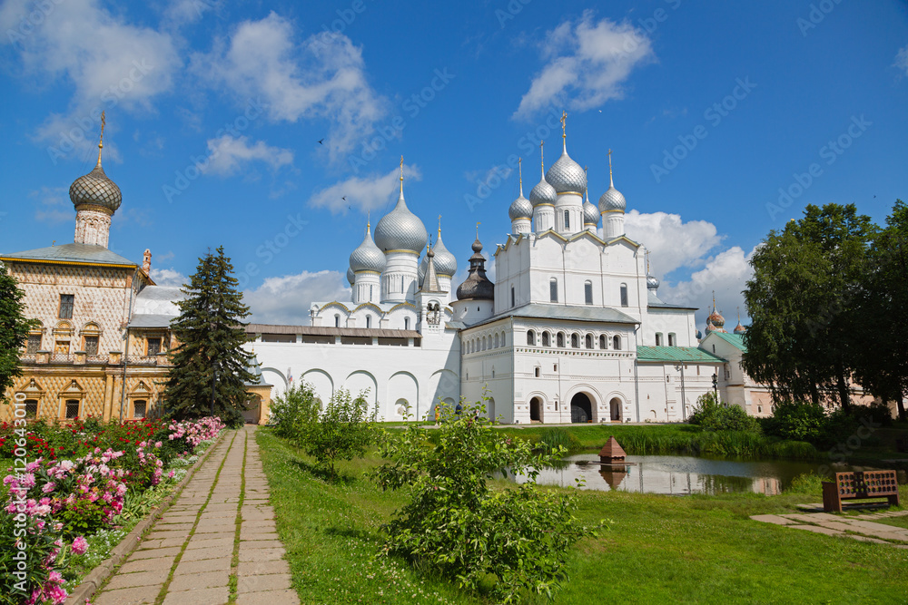 Courtyard of the Rostov Kremlin included Golden Ring of Russia