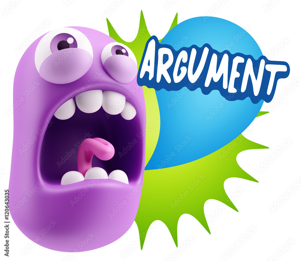 3d Rendering Angry Character Emoji saying Argument with Colorful 3d Rendering Angry Character Emoji saying Argument with Colorful