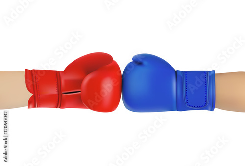 Boxing gloves isolated on white background