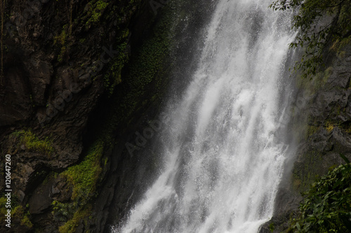 Close waterfall rocks.