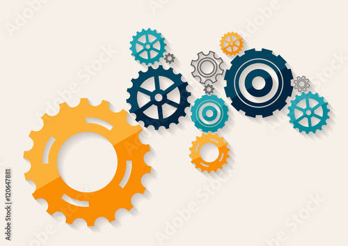 Gear contemporary mechanical background industry