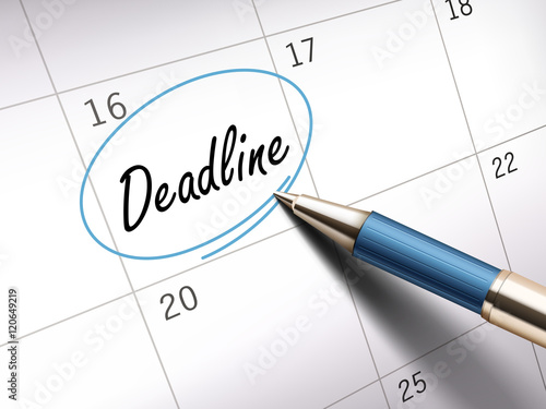 deadline word marked