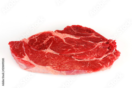 fresh beef isolated on white background