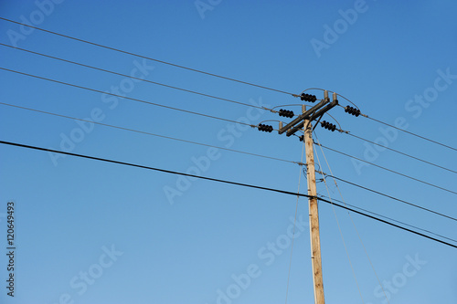 Принти на полотні power pole under blue sky