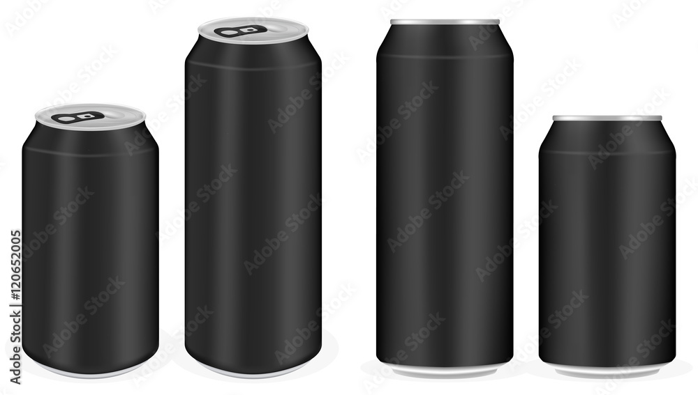 black aluminium soft drink cans vector black aluminium soft drink cans vector