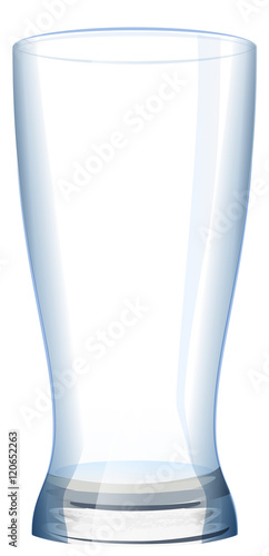 Empty glass cup for water