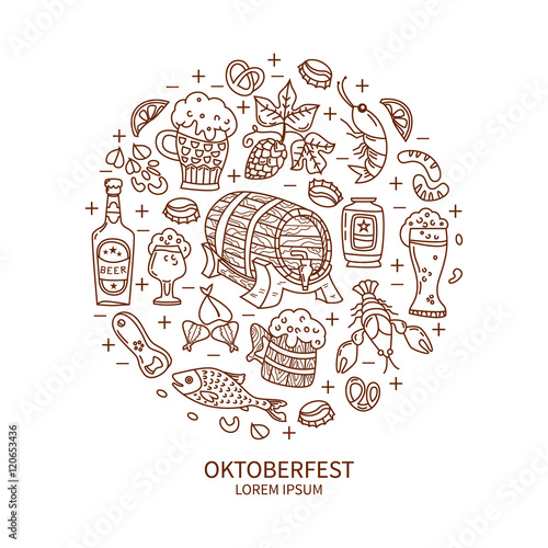 Beer doodle illustration