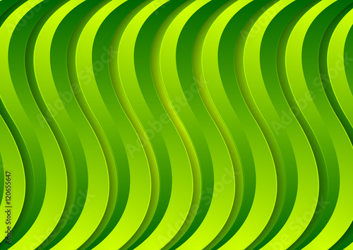 Abstract corporate green material waves vector background