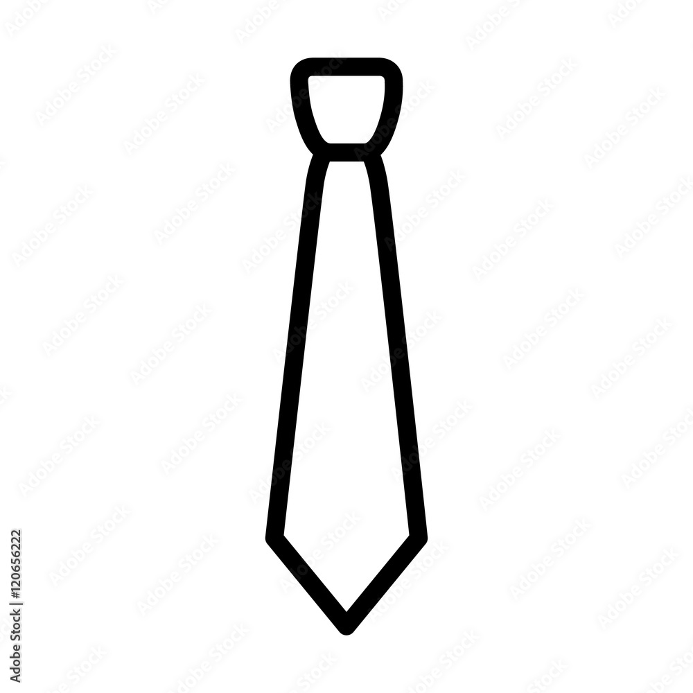Necktie or neck tie fashion accessory line art icon for apps and websites Necktie or neck tie fashion accessory line art icon for apps and websites