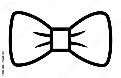 Obraz na plátne Bow tie or bowtie fashion accessory line art icon for apps and websites