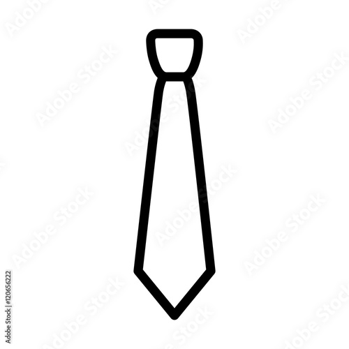 Necktie or neck tie fashion accessory line art icon for apps and websites