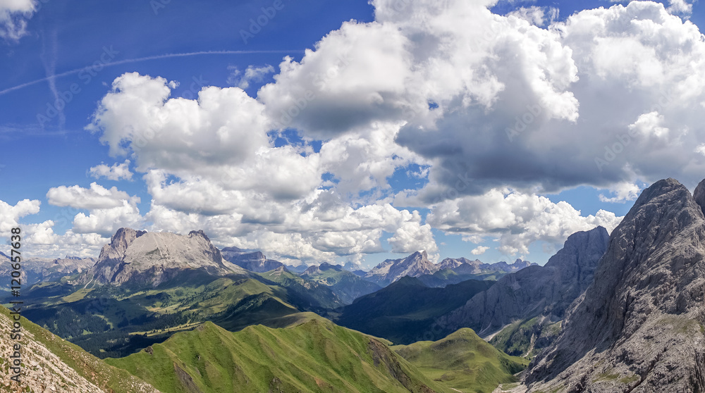 Panorama Südtirol auf den Plattkofel
