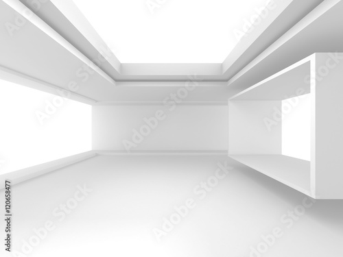 Abstract White Geomatric Interior Background