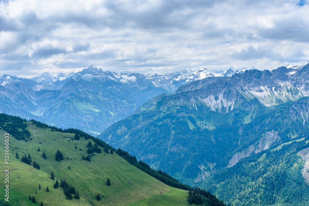 Beautiful landscape of Alps in Germany - Hiking in the mountains Beautiful landscape of Alps in Germany - Hiking in the mountains