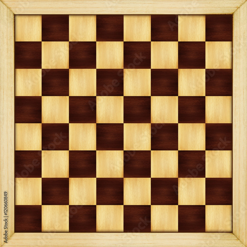 Wooden chessboard background texture