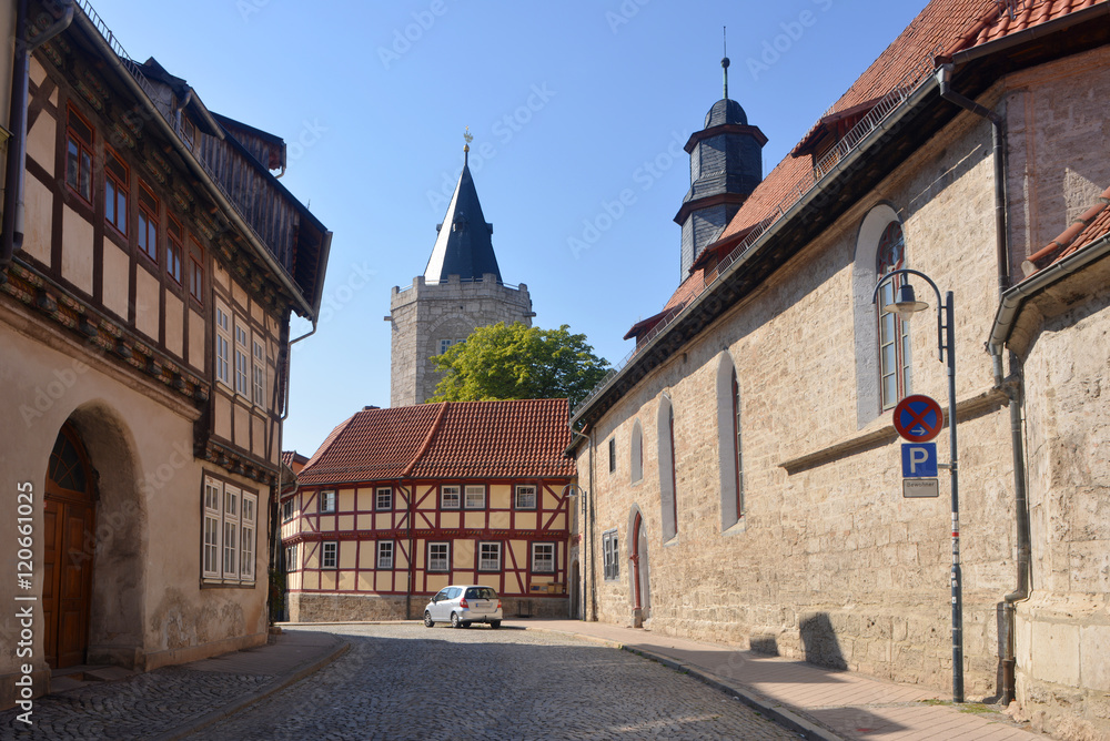 Mühlhausen Altstadt mit Wehrtürmen der Stadtmauer Mühlhausen Altstadt mit Wehrtürmen der Stadtmauer