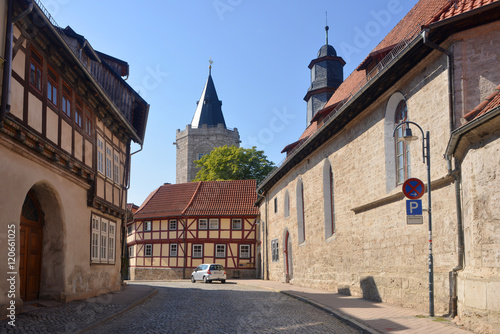 Mühlhausen Altstadt mit Wehrtürmen der Stadtmauer