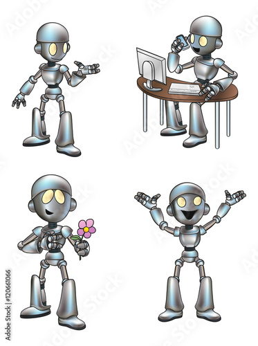 Cute Cartoon Robot Mascot