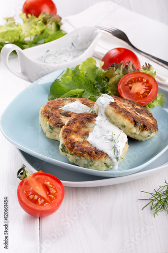 Vegetable cutlets from zucchini