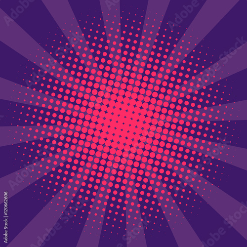 Abstract Creative concept vector comics pop art style blank layout template with clouds beams and isolated dots pattern on background. For Web and Mobile Applications, illustration template design