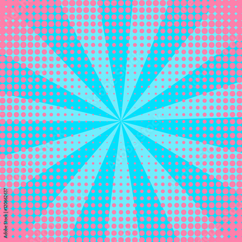 Abstract Creative concept vector comics pop art style blank layout template with clouds beams and isolated dots pattern on background. For Web and Mobile Applications, illustration template design