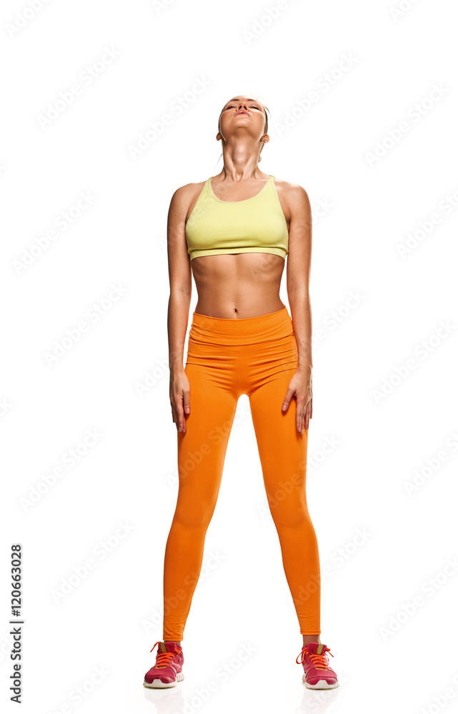 young woman stop relax