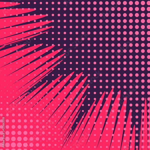 Abstract Creative concept vector comics pop art style blank layout template with clouds beams and isolated dots pattern on background. For Web and Mobile Applications, illustration template design