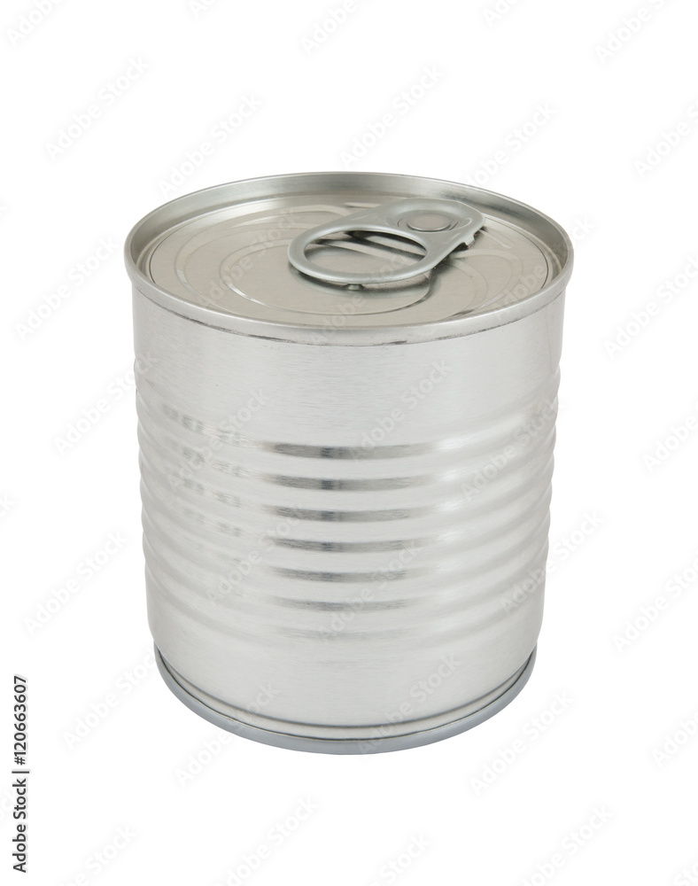 Aluminum tin can isolated on white background Aluminum tin can isolated on white background