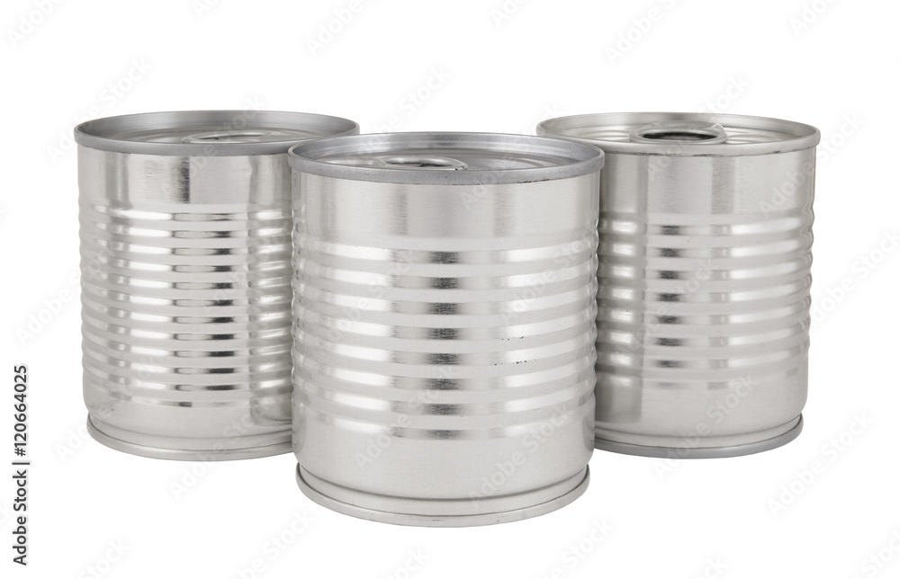 Aluminum tin cans isolated on white background Aluminum tin cans isolated on white background