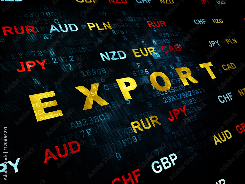 Business concept: Export on Digital background Business concept: Export on Digital background