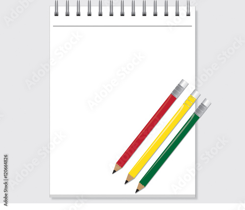 Notebook with Pencil Vector