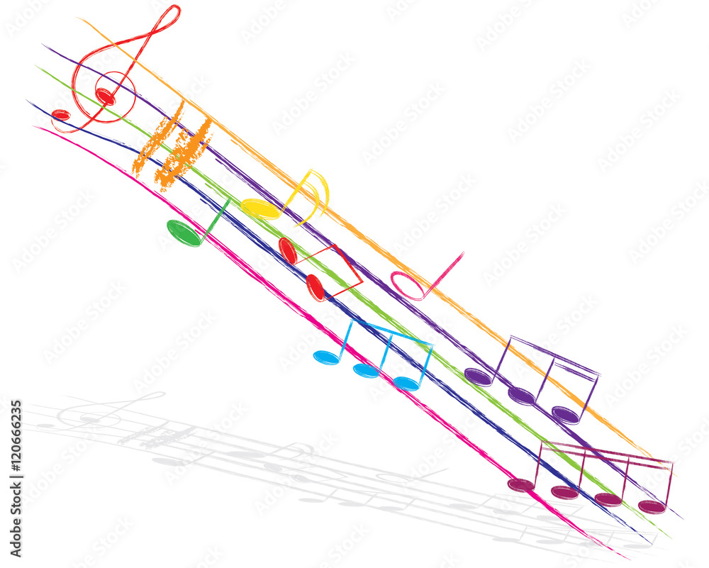 Vector music background with notes Vector music background with notes