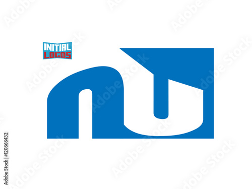 Free Download NU Initial Logo for your startup venture - GFXLoad