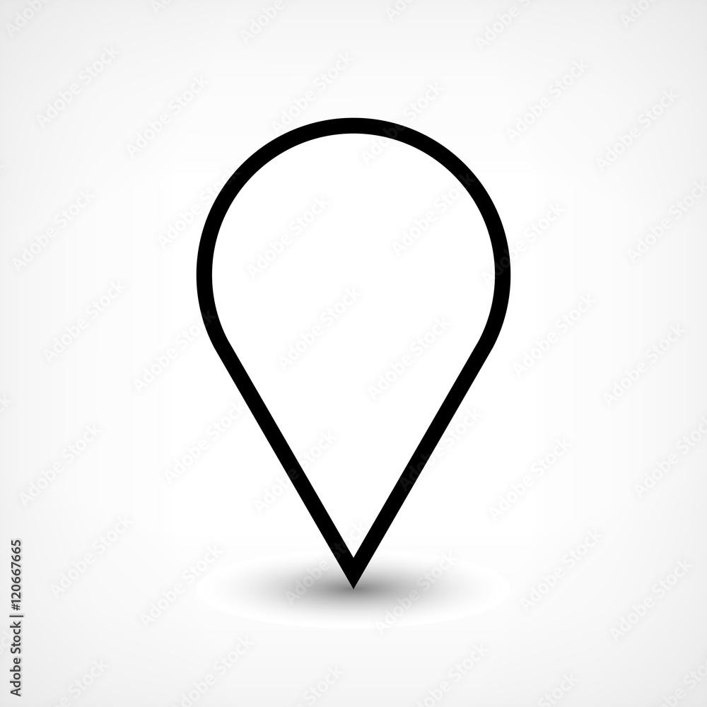 Blabk map pin flat location sign blank circle icon Blabk map pin flat location sign blank circle icon