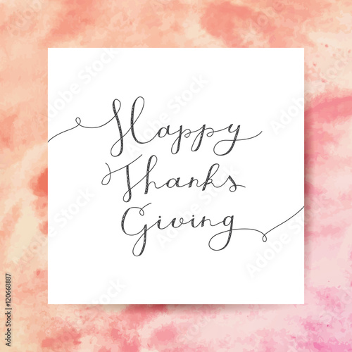 happy thanksgiving lettering