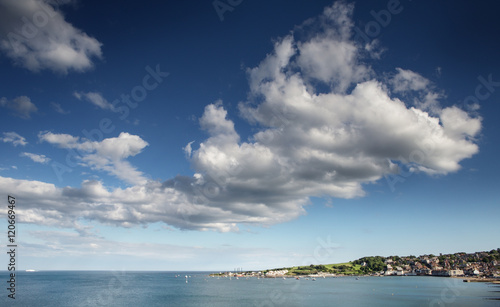 seascape of swanage bay