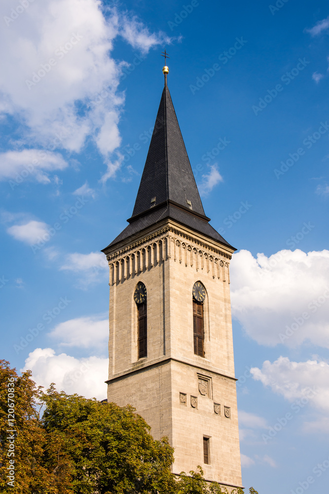 Church tower of Church of Our Lady Na Náměti in Kutná Hora.
