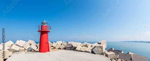 South Wharf Beacon: Port of Ortona, Abruzzo, Italy, Adriatic Sea.
