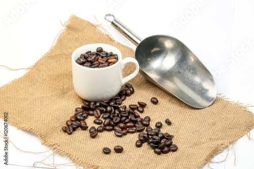 Coffee bean cup scoop