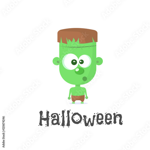 Halloween character - Frankenstein. Vector illustration