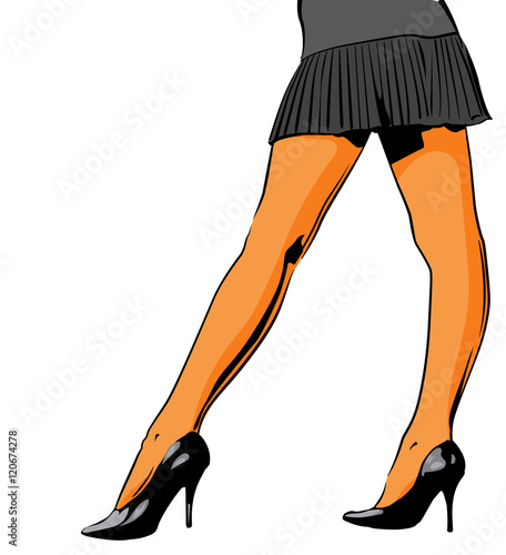 Pretty woman's legs vector image