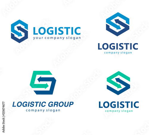 Vector  logo template for logistics and delivery company. 
