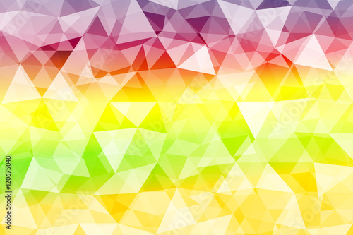 abstract low poly green, yellow, red background. vector illustration.