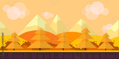 Game Seamless background flat Style 2d  application. Vector Illustration